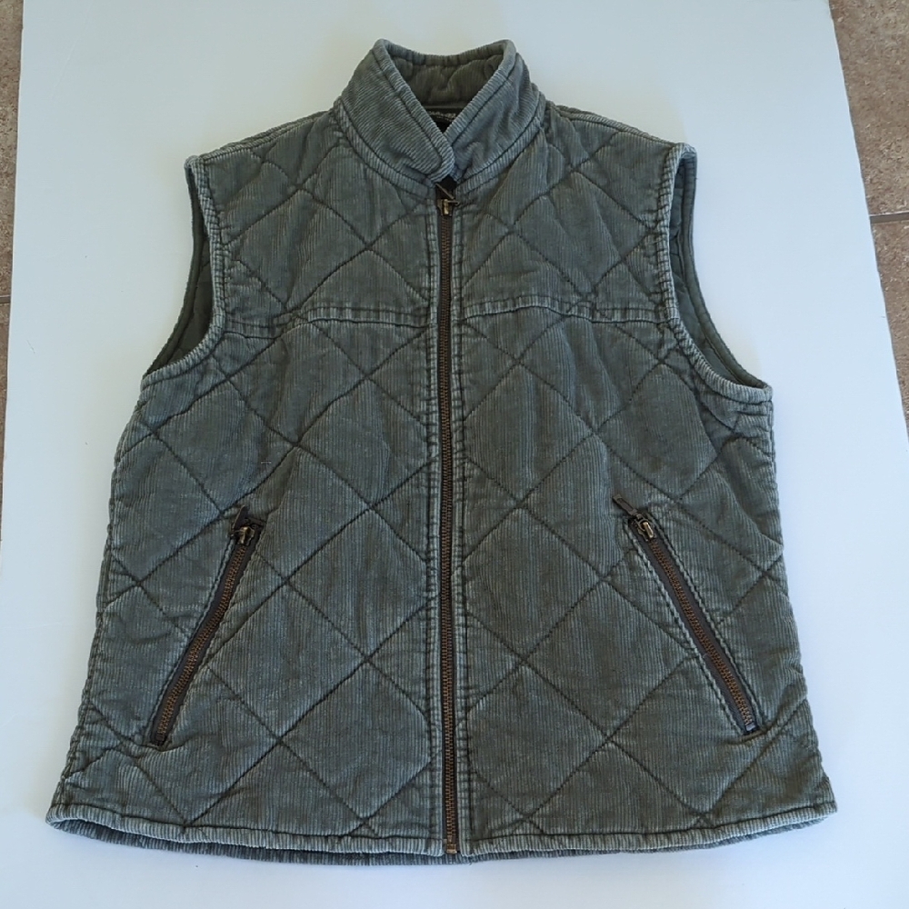 Eddie Bauer Gray Quilted Vest